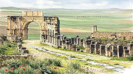 Ancient Roman ruins of Volubilis near Meknes, Morocco