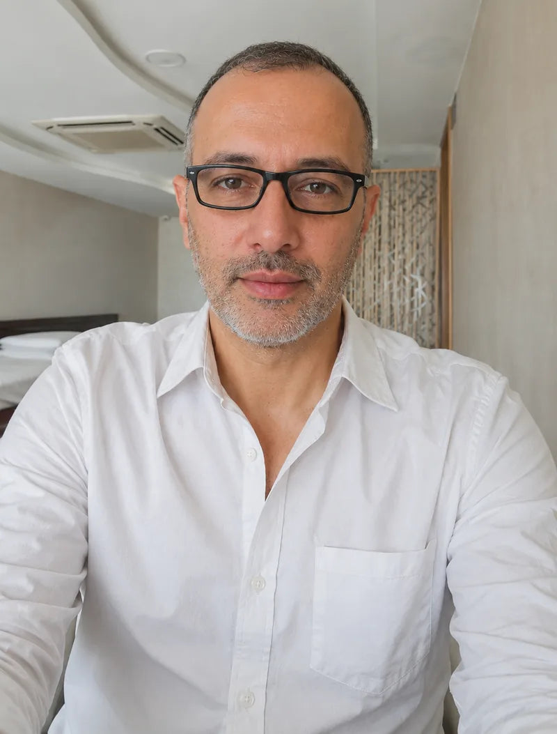 Portrait of Moroccan culinary author Khalil Noramine.