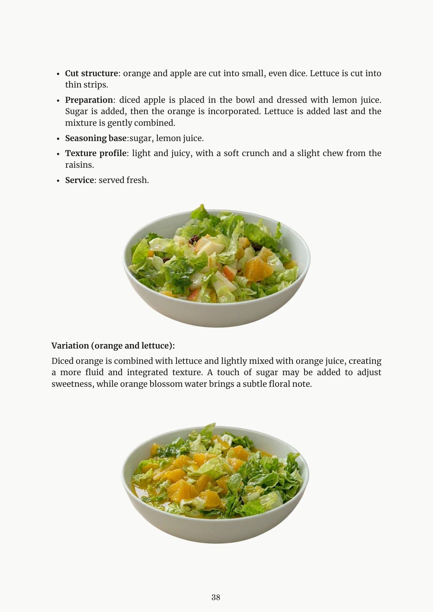 Moroccan Salads ebook page about orange and apple fresh salad